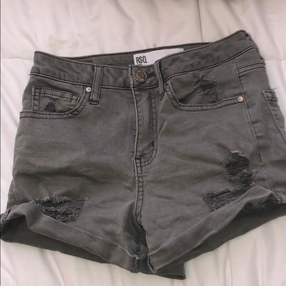 army green shorts